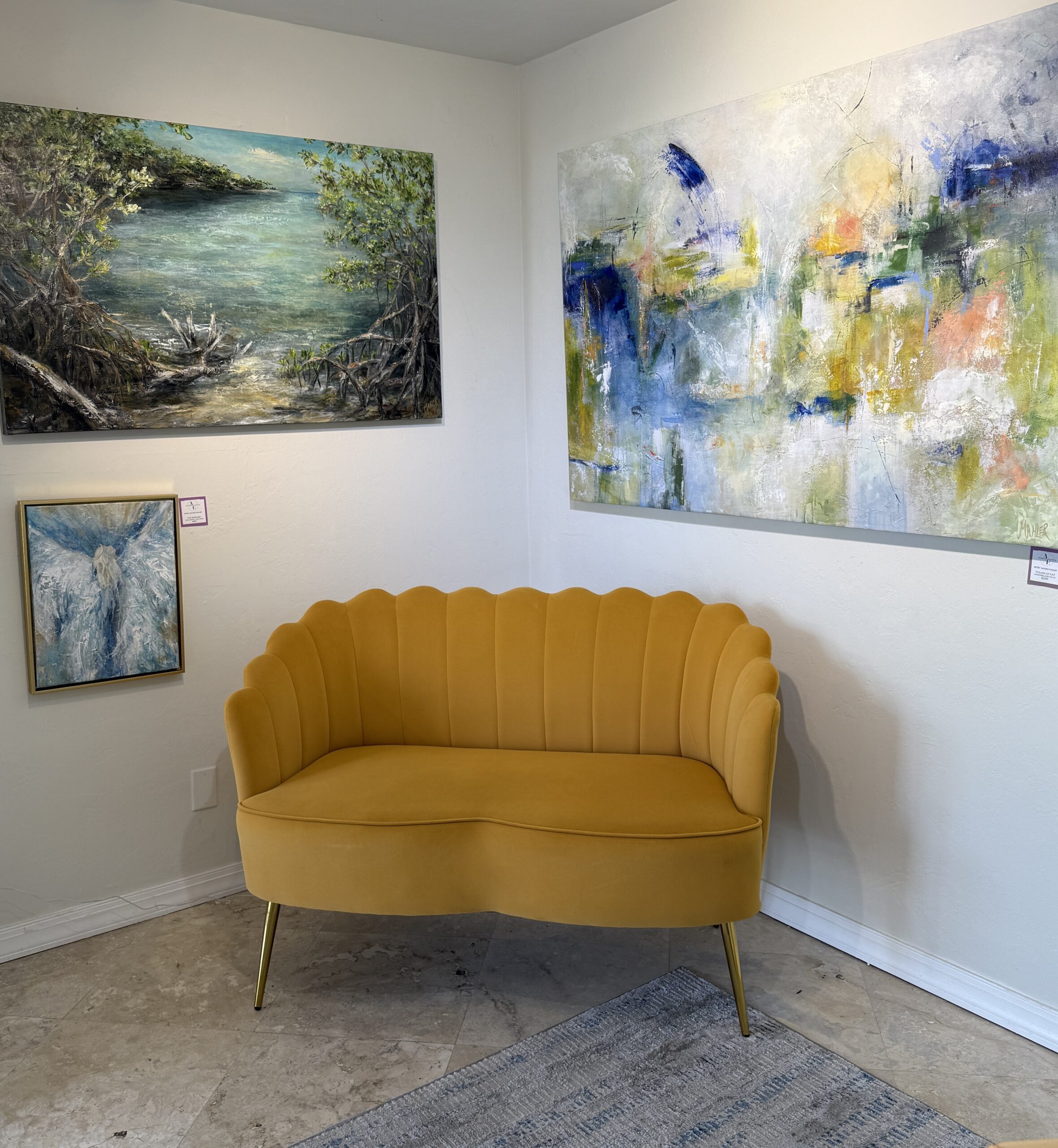 Painting in art gallery in naples